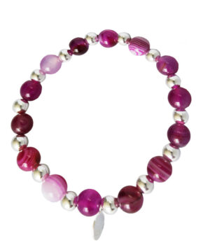 Pulsera Agata Fucsia