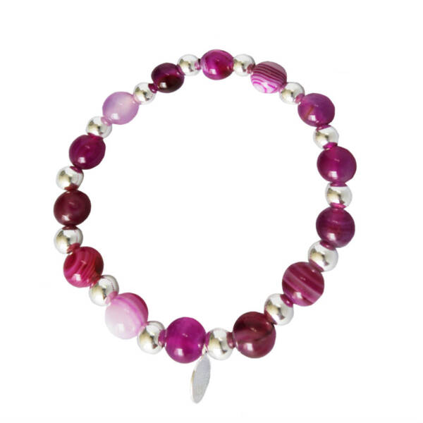 Pulsera Agata Fucsia