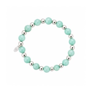 Pulsera Piedra Amazonita 8mm - Plata