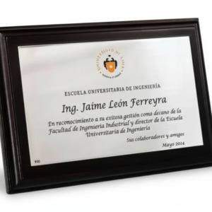 Placa con Base de Madera - Diferentes Tamaños