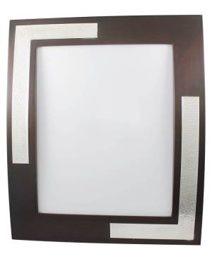 Marco Madera 20x25 Aplique Plata