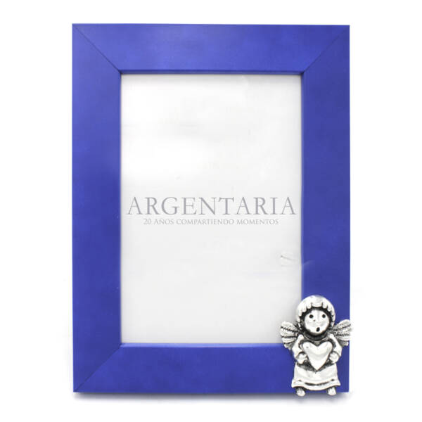 Marco 13x18 Azul Ángel Corazón - Plaqué