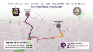 Recorrido Señor de Los Milagros 19 de Octubre