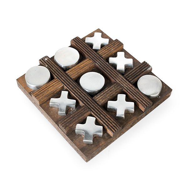 Juego Michi 12cm x 12cm - Peltre/Madera