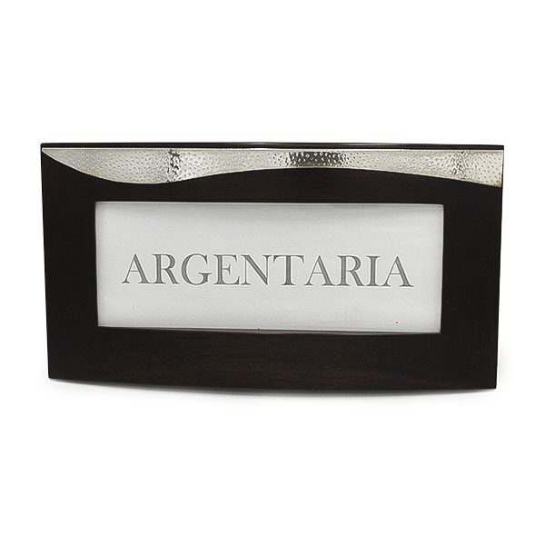 Marco Panorámico Ola - Plata/Madera