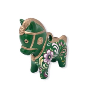 Caballo de Pucará Mediano Verde - Cerámica