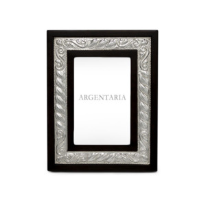 Marco 10x15 Acanalado - Plata/Madera