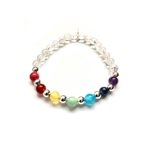 Pulsera 7 Chakras Cuarzo - Plata