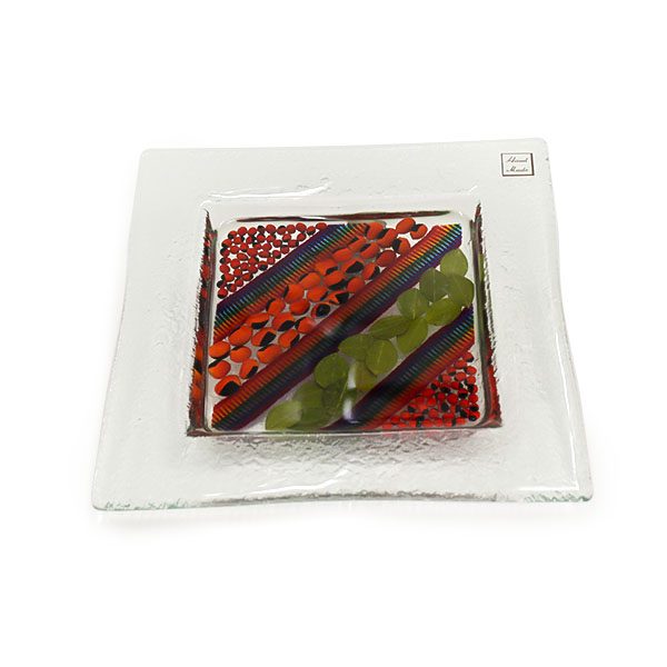 Plato 20x20 Huayruros y Manta - Vitrofusión