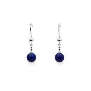 Aretes Piedra Sodalita - Plata