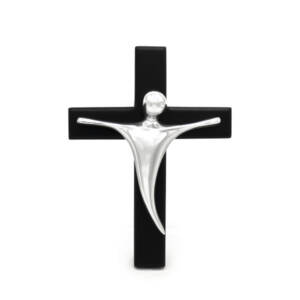 Cristo Grande con Cruz – Peltre/Madera