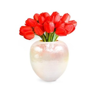 Florero Martillado sin Cuello 33cm - Plaqué