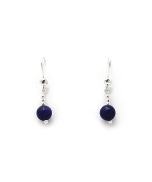 Aretes Piedra Sodalita - Plata