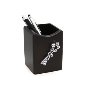 Porta Lapicero Ramo Margaritas - Plaqué/Madera