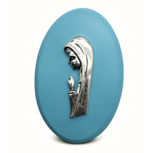 Cuadro Oval Virgen Celeste - Plaqué/Madera