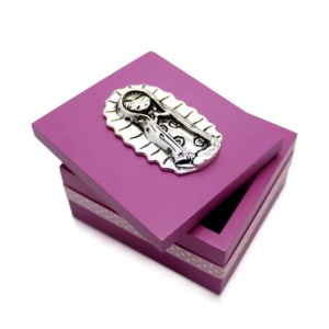 Caja Fucsia Virgen de Guadalupe - Plaqué/Madera