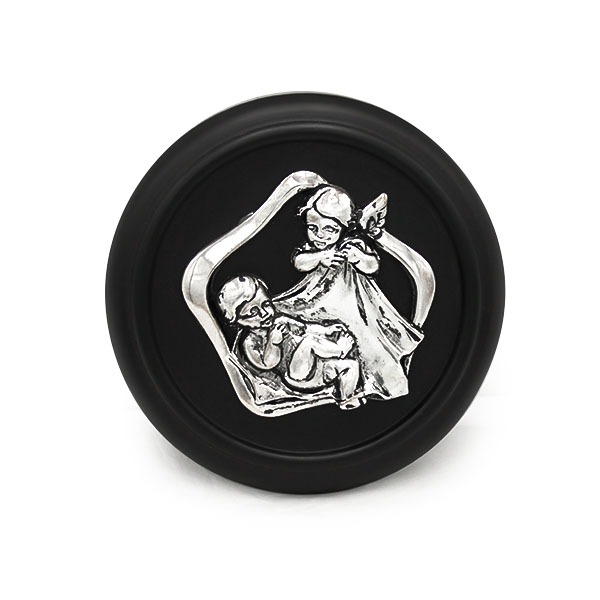 Medalla Marrón 11cm Angel de la Guarda - Plaqué/Madera
