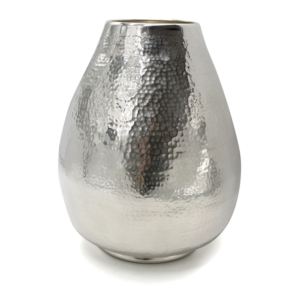 Florero Martillado Volteado 26cm - Plaqué