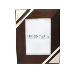 Marco 13x18 Esquinero Tri - Plata/Madera