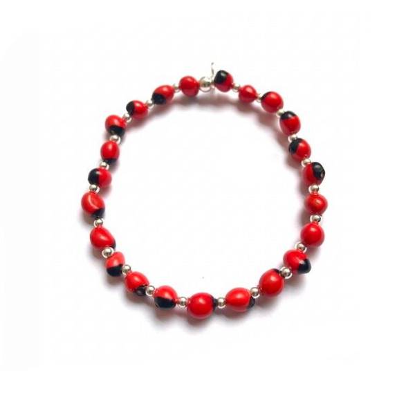 Pulsera Huayruro Bebé - Plata