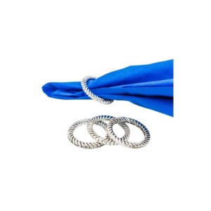 Servilletero Soga x4 - Peltre