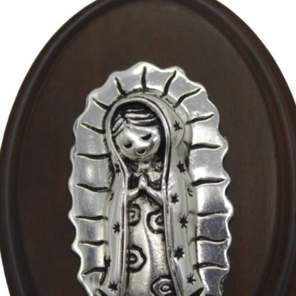 Medalla Oval 10cm Guadalupe - Plaqué/Madera - Imagen 2