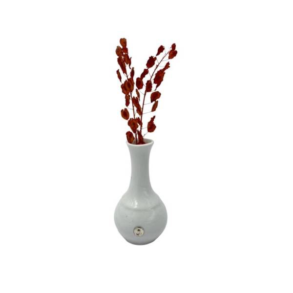 Florero con Espiral - Cerámica/Plata - Imagen 2