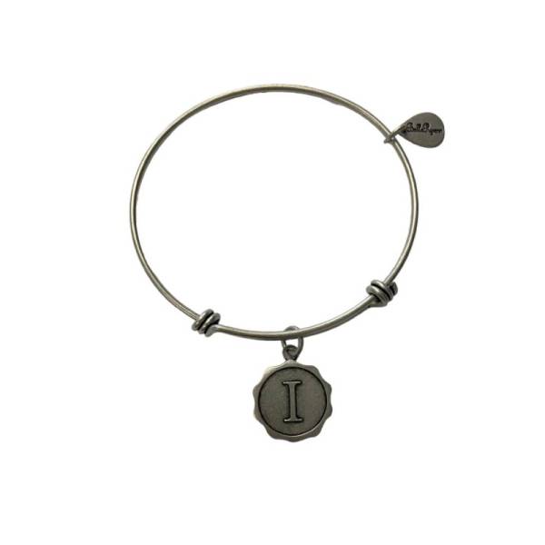 Pulsera Plateada Letra "I" - Bijoutería