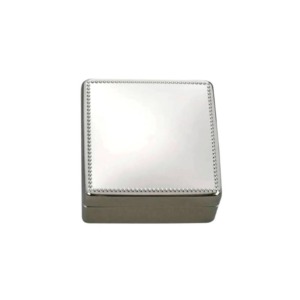 Joyero Cuadrado Puntos - Silverplated