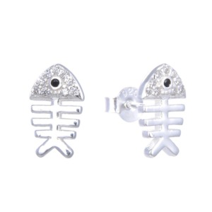 Arete Pez Brillos - Plata