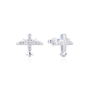 Arete Avión Brillos - Plata