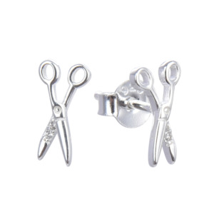 Aretes Tijeras Mini - Plata
