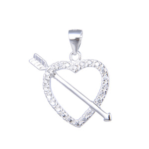 Dije Corazón Flechado - Plata