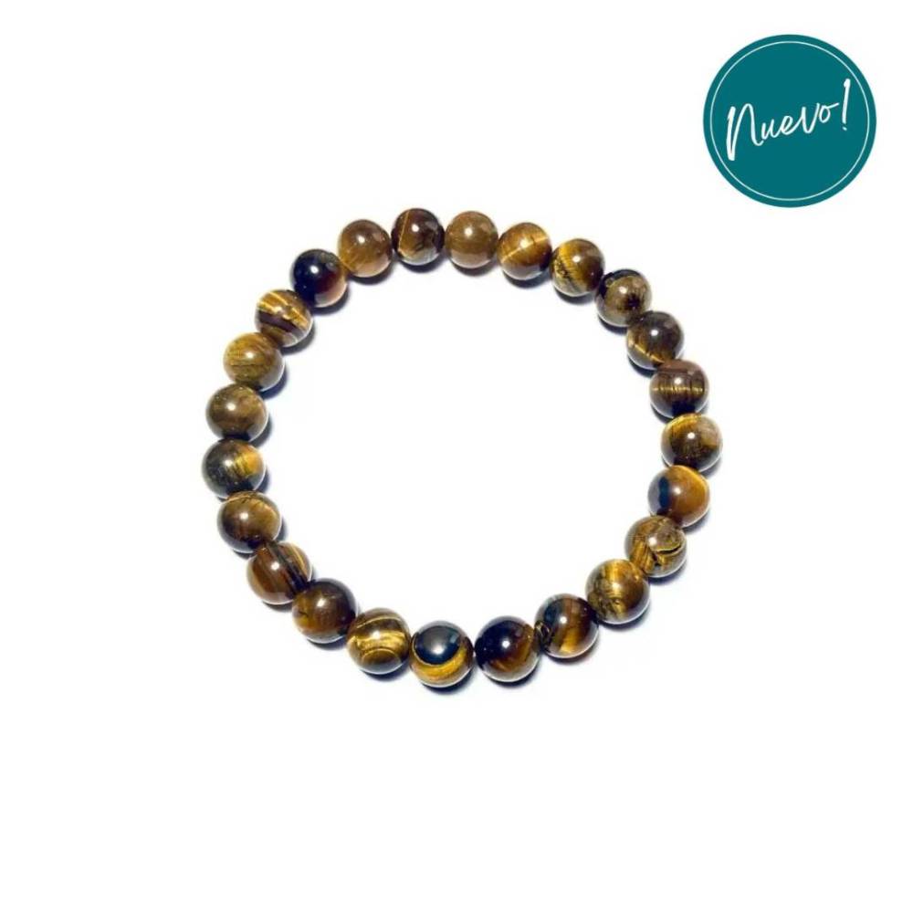 Pulsera Ojo De Tigre 6 Mm Ajustable Unisex Hermoso Regalo | Cuotas Sin