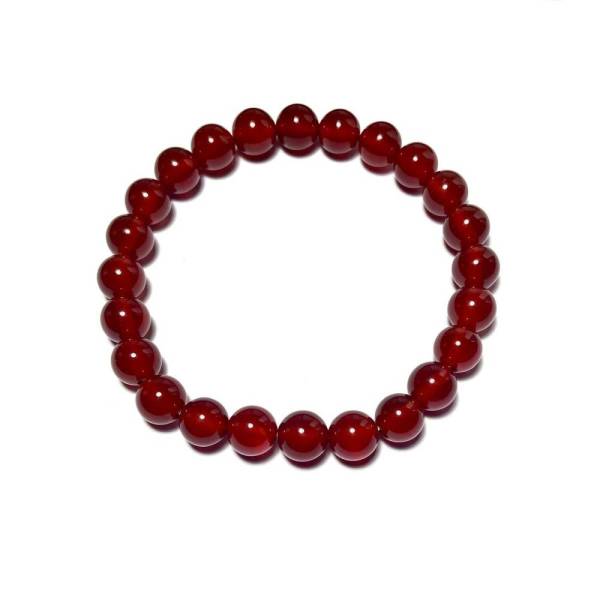 Pulsera Cornalina 8mm para El - Piedra