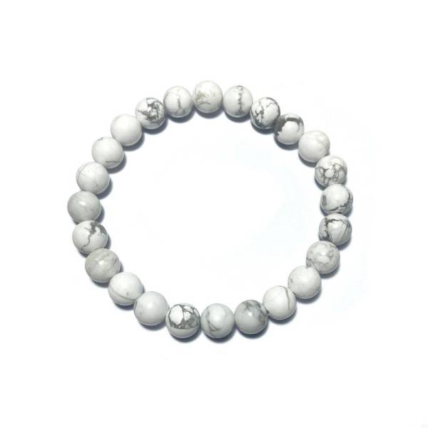 Pulsera Howlita Blanca Para El - Piedra