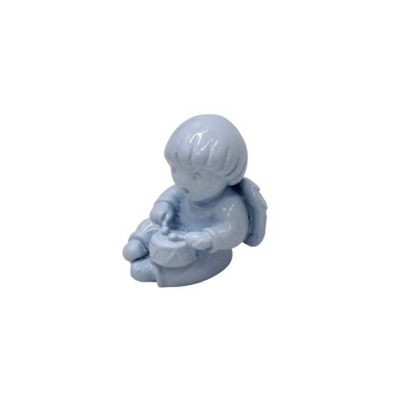 Ángel Mini Timbal Celeste Pastel - Resina