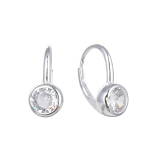 Arete Luz Blanco - Plata