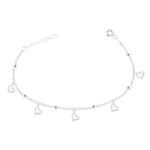 Pulsera Corazones- Plata