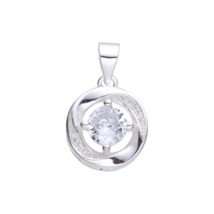 Dije Circular Blanco - Plata