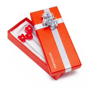 Juego de 3 Rosas Mini Rojas - Resina