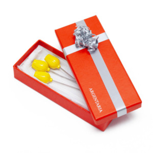 Juego de 3 Tulipanes Mini Amarillos - Resina