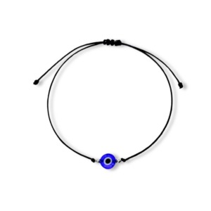Pulsera Hilo Ojo Turco Azul - Plata