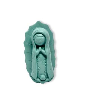 Virgen de Guadalupe Chica Turquesa - Resina