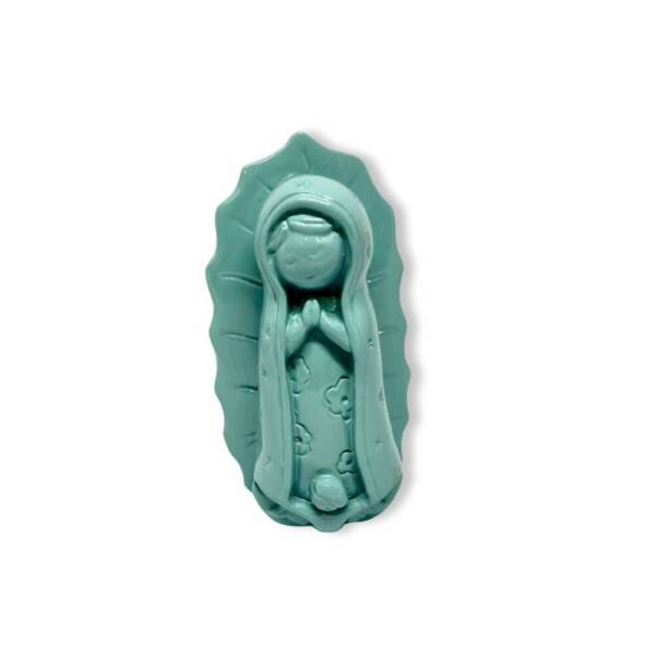 Virgen de Guadalupe Chica Turquesa - Resina