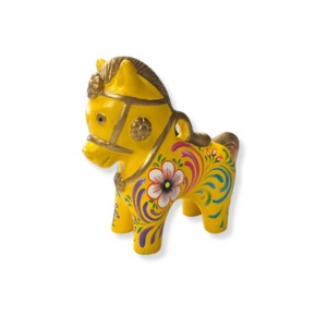 Caballo de Pucará Mediano Amarillo - Cerámica