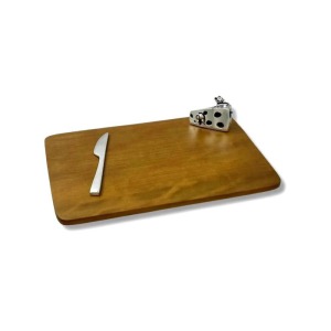 Tabla de Queso 14x19cm Ratones - Plaqué/Madera