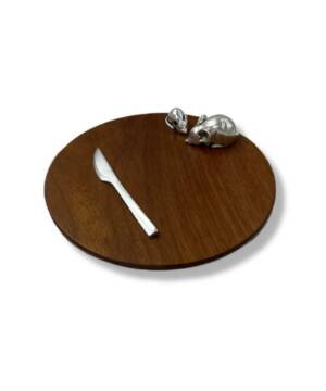 Tabla de Queso 20cm Ratones - Plaqué/Madera