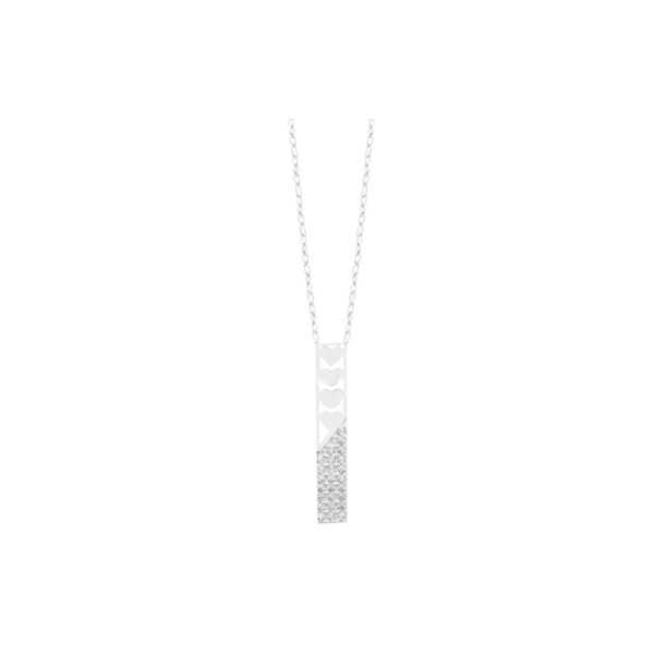 Collar Corazones Péndulo - Plata
