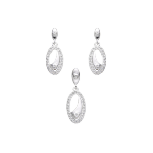 Juego Gota Oval - Plata